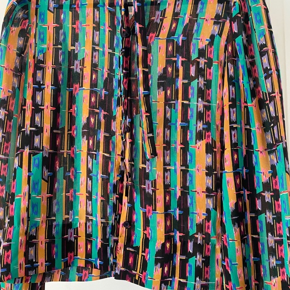 Vintage Regina Porter Blouse – Bold Abstract Print – 80s Style – Size M - Picture 2 of 5